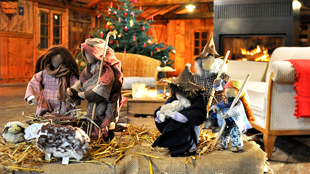 Krippenfiguren aus der Weihnachtsgeschichte